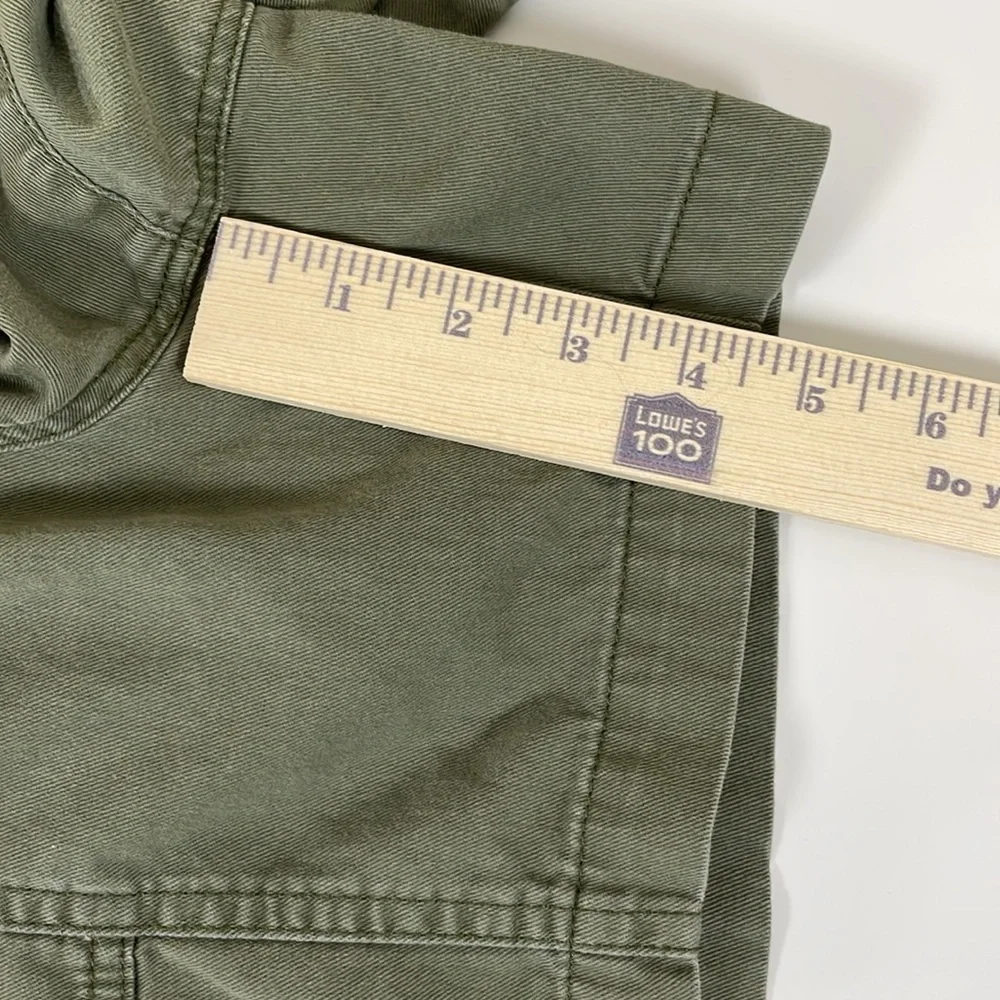 OLD NAVY Women’s Olive Paper Bag Elastic Waist Button Pockets LG Shorts‎ Casual - Picture 6 of 11